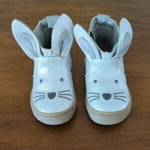 Cat & Jack™ ~ Toddler Girls Size 4 ~ Estella ~ Metallic/Glitter Bunny Ankle Boot